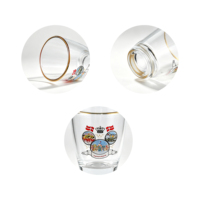 Verres à shot de style mexicain avec bordure dorée personnalisée, 1,5 oz, verre à sublimation de luxe personnalisé avec bordure dorée pour les cadeaux de mariage