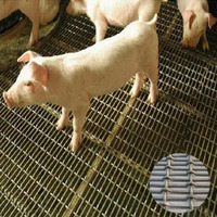 Grillage perforé à trous carrés, en acier inoxydable, tissé, ondulé, noir, pour paroi d'enclos à porcs