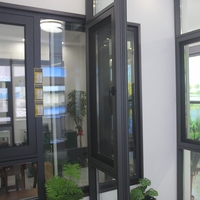 Sistema de Ventanas Abatibles Modernas de Aleación de Aluminio con Vidrio Templado, Insonorizadas, para Apartamentos, Villas, Hoteles y Baños