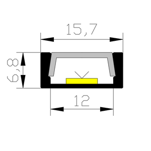 Profilé en aluminium LED pour surface avec couvercle PC laiteux pour un design moderne - Prix promotionnel limité par la durée de la promotion en usine - Product Image 5
