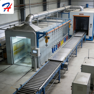 สายพ่นเคลือบสีฝุ่นแบบกำหนดเองพร้อมระบบเปลี่ยนสีรวดเร็ว อุปกรณ์ห้องพ่นสีอุตสาหกรรม โรงงานผลิต - Product Image 5