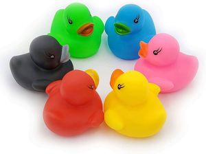 Educational Gift Baby <b>Bath</b> Sound Ducktoy Children Infant Squeaky Shower Duckling Swimming Pool Mini Rubber Duck Toys - Product Image 5
