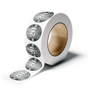 Autocollant adhésif rond en vinyle imperméable personnalisé, étiquette de produit alimentaire, impression personnalisée en feuille d'or, autocollant avec <span class=keywords><strong>code</strong></span> QR - Product Image 6