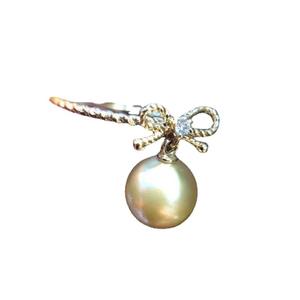 ที่วางแหวนเงินแท้ S925 พร้อมลูกปัดกลมขนาด 8-10 มม. อุปกรณ์ DIY สำหรับไข่มุก ที่วางแหวนรูปโบว์ ดีไซน์ทันสมัย รุ่น 10362 - Product Image 4