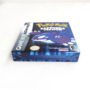 กล่องเกมแบบกำหนดเอง รุ่นแซฟไฟร์  ตกแต่งด้วยฟอยล์เมทัลลิกโฮโลแกรม สำหรับเกม GBA Gameboy - Product Image 5