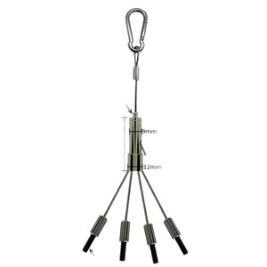 Câbles <span class=keywords><strong>de</strong></span> <span class=keywords><strong>suspension</strong></span> en acier inoxydable pour luminaires (1 à 4 points <span class=keywords><strong>de</strong></span> fixation), cordes <span class=keywords><strong>de</strong></span> <span class=keywords><strong>suspension</strong></span>, cordes anti-chute, quincaillerie pour <span class=keywords><strong>suspension</strong></span> d'éclairage - Product Image 5