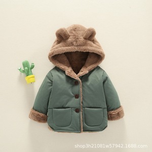 2025 giacca invernale in cotone per bambini e bambine cappotto Casual di nuovo stile con motivo cartone animato in pile imbottito 0-4 anni - Product Image 3