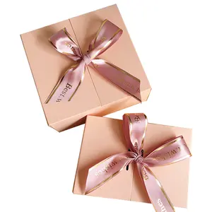 Benzersiz tasarım çift kapı açık cilt bakımı hediye özel logolu kutu karton kozmetik hediye seti takı ambalaj kutusu