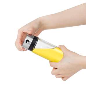 Set botol cuka minyak 300ml, penutup cerat tutup baja nirkarat, tiga pilihan pembuka, penuang dapur bumbu - Product Image 2