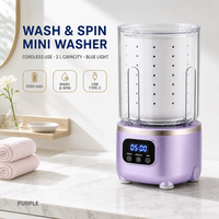 Mini-lave-linge portable sans fil rechargeable, petite machine à laver les sous-vêtements, lave-linge électrique pour vêtements de bébé, idéal pour les voyages