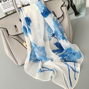 قماش حرير توت طبيعي 100% مطبوع رقميًا بسعر المصنع، شيفون للحجاب والفساتين - Product Image 3