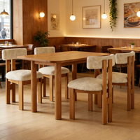 Chaises de restaurant en bois massif haut de gamme avec un design moderne, personnalisables pour les hôtels, les salles de banquet et les restaurants