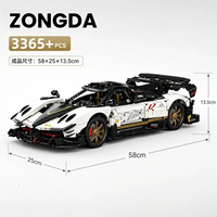 ZONGDA Voiture de sport super échelle 1/8, 3365 pièces, modèle de course mécanique à assembler, véhicule statique, collection de modèles réduits, ensembles de blocs de construction