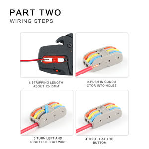 ขั้วต่อสายไฟแบบประกบขนาดกะทัดรัด 222 แบบ 2 ตัวนำ พร้อมคันโยก สีต่างๆ สำหรับสายไฟ 2 วงจร ขนาด 28-12 AWG รุ่น SPL-2 - Product Image 4