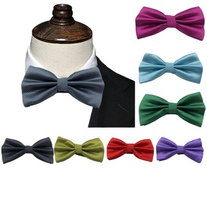 Vente à la mode, couleur Pure, pas cher, nœuds papillon ajustables, couleur unie, fête de mariage, nœud papillon pour hommes - Product Image 2