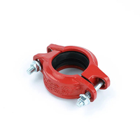 Raccord de tuyauterie en fonte ductile rainuré pour la lutte contre l'incendie, raccord flexible rainuré
