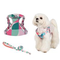 Harnais et laisse ajustables anti-traction pour chien, ensemble de harnais gilet durable haute résistance avec nœud papillon pour chiens de petite/moyenne taille