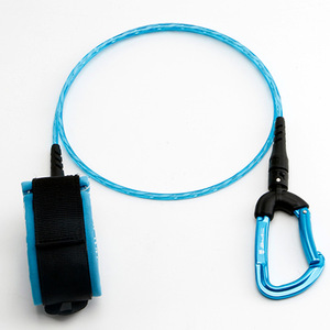 Lanière de sécurité de plongée en alliage de zinc élastique TPU avec mousqueton pour sports nautiques et paddleboard - Product Image 2