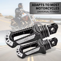 Repose-pieds arrière universels en alliage d'aluminium CNC à forme de croissant multiples pour la plupart des motos