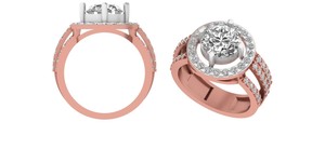 Lab Grown 0,75 Quilates Plateado Corte ovalado IGI Certificado Anillo de compromiso de lujo Alianza DE BODA económica para su idea de regalo - Product Image 3