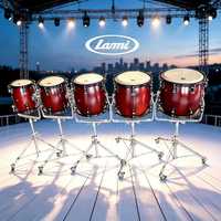 PaiGu (Set of 5) DFWY-1 Traditional Chinese Tuned Drums with Stand and Wheels