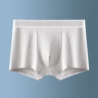 Sous-vêtements pour hommes en coton et élasthanne sans coutures Caleçon taille moyenne respirant classique confortable grande taille