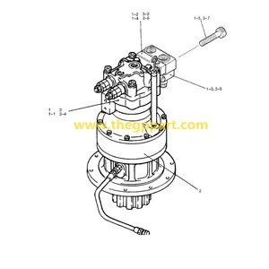 China Supplier Excavator Spare Parts Pc130-7 Motor Swing Motor
