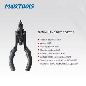 Herramienta <span class=keywords><strong>manual</strong></span> profesional para remaches de 270 mm, kit remachador <span class=keywords><strong>manual</strong></span> de tuercas M3-M10, pistola industrial para insertos roscados para reparación de metal Maxxtools - Product Image 3