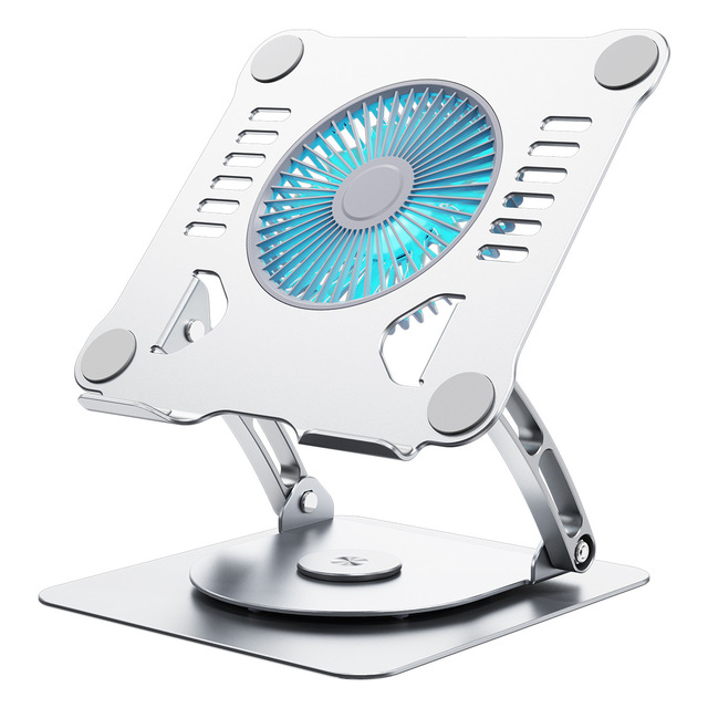 Factory Direct Double Fan Aluminum Alloy Laptop Cooling Bracket Portable Foldable Flat Design-in Stock