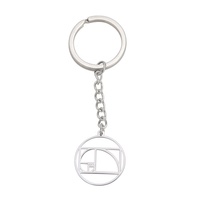 Fibonacci Spirale Pendentif Porte-clés Géométrie Sacrée Ratio D'or Symbole En Acier Inoxydable Minimalisme Porte-clés Pour Hommes Femmes