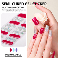 Zhengxiang personnalisé 3D français corée du sud lumière UV durcissant semi-durci vernis à ongles Film paillettes poudre couleur-saut Gel ongles