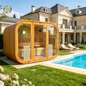 Generador de Vapor Seco Ecológico Moderno de 9KW para Sauna de Infrarrojos Lejanos, de Madera Maciza de Hemlock, Enchufe Comercial, para 4 Personas, Marca <span class=keywords><strong>JTT</strong></span> - Product Image 2