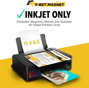 Folhas magnéticas imprimíveis-Folhas magnéticas flexíveis não adesivas para foto ímãs-Papel magnético imprimível fosco para carros, DIY
