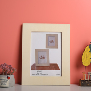 Wood Photo <b>Frame</b> 5x7 Inch Craft Set Of 5 Tabletop Wall <b>Mount</b> Decorative - Product Image 1