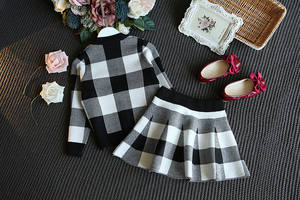 ชุดเดรสปาร์ตี้ลายตารางแขนยาวแบบคลาสสิกคุณภาพสูงสำหรับเด็กผู้หญิง 2 ชิ้น พร้อมรูปภาพประกอบ - Product Image 6