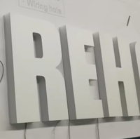 Enseigne en lettres acryliques personnalisées YIJIAO, entièrement éclairées sur le côté, avec éclairage LED, étanches, pour la décoration commerciale des centres commerciaux