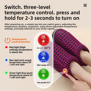 NUEVOS Zapatos de Lana con Calefacción Eléctrica USB KJ 2027 para Hombre y Mujer, con Almohadilla Térmica Recargable, Control Inteligente de Temperatura para el Hogar - Product Image 5