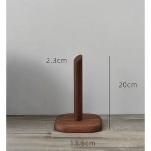 लकड़ी के खड़े प्रकार तौलिया रैक/धारक रसोई आयोजक और भंडारण कागज तौलिया डिस्पेंसर स्टैंड - Product Image 5