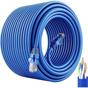 <span class=keywords><strong>Cable</strong></span> Ethernet Cat6 <span class=keywords><strong>UTP</strong></span> STP de Cobre Desnudo de 20m, 100m, 305m, Marca Jiajie, Color Azul y Negro, con Certificación - Product Image 3