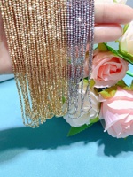 2023 nouveau Design AU750 brillant 18K or jaune pur chaîne collier à breloques grand gros usine directe pour les mariages et les cadeaux