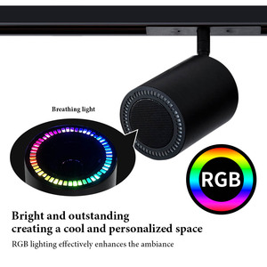 Éclairage sur <span class=keywords><strong>rail</strong></span> magnétique LED avec haut-parleur audio Bluetooth intégré, <span class=keywords><strong>luminaire</strong></span> intelligent à <span class=keywords><strong>rail</strong></span> magnétique LED dimmable pour haut-parleur audio BT - Product Image 4