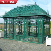 Gazebo en fer forgé de style victorien YOUFINE, serre pour la décoration extérieure du jardin, espace de repos, orné