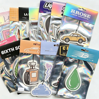 Diffuseur de parfum de luxe personnalisé pour voiture, désodorisant en papier à suspendre, longue durée, avec logo