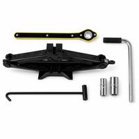 Cric ciseaux portable 2 tonnes à manivelle manuelle pour voiture, kit de réparation d'urgence pour berline, SUV, MPV