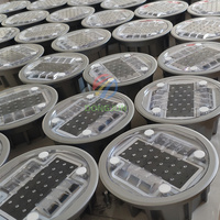 Reflector LED Solar de Aluminio para Carreteras, IP68 Impermeable, Alta Intensidad, Reflectante Prismático, Tipo Ojo de Gato, para Seguridad Vial
