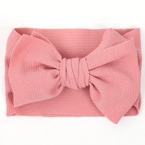 Bambino ragazza grande arco fasce del bambino della ragazza e archi morbido elastico neonato waffle fasce del bambino accessori - Product Image 6