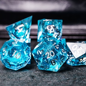 Convient pour les donjons et les dragons <span class=keywords><strong>RPG</strong></span> Sharps Edge Dice Blue Liquid DND Resin Dice - Product Image 2