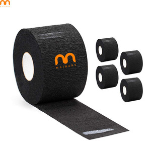 5 rouleaux 500 bandes noires pour salon <span class=keywords><strong>de</strong></span> coiffure <span class=keywords><strong>coupe</strong></span> <span class=keywords><strong>de</strong></span> <span class=keywords><strong>cheveux</strong></span> <span class=keywords><strong>style</strong></span> professionnel jetable extensible papier cou bande - Product Image 1