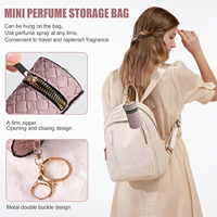 Mini flacon vaporisateur de parfum rechargeable portable, format voyage, 5 ml, avec sac de voyage et de transport