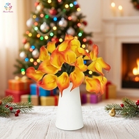 Realistische Künstliche Calla-Lilien-Bouquets Weiche Gummi-Kunstblumen-Bündel für Hochzeit, Zuhause, Hotel, Vasen-Dekoration